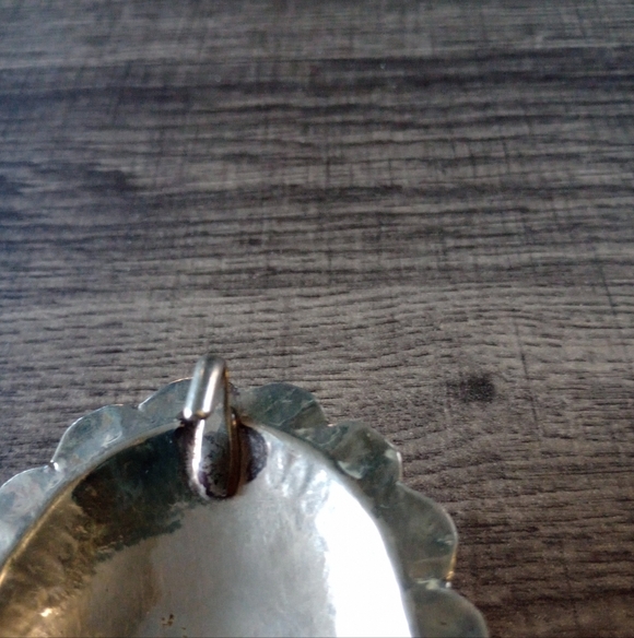 Vintage Western Silver-Tone and Turquoise Belt Buckle - Picture 8 of 8